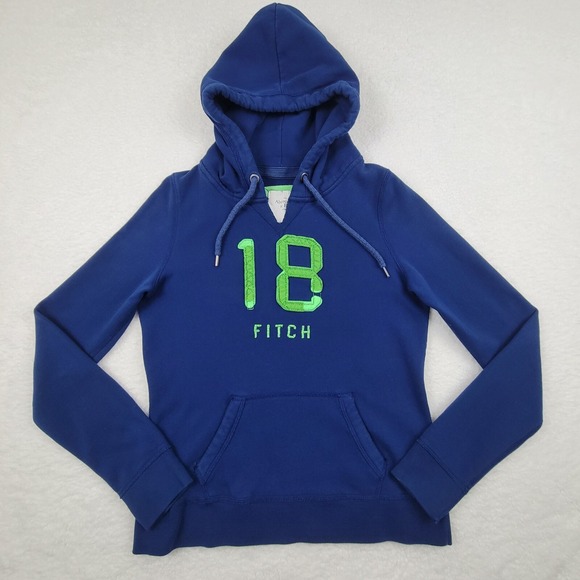 Abercrombie & Fitch Other - Abercrombie & Fitch Hoodie Kids Medium M Blue‎ Green 18 Cotton Poly Blend